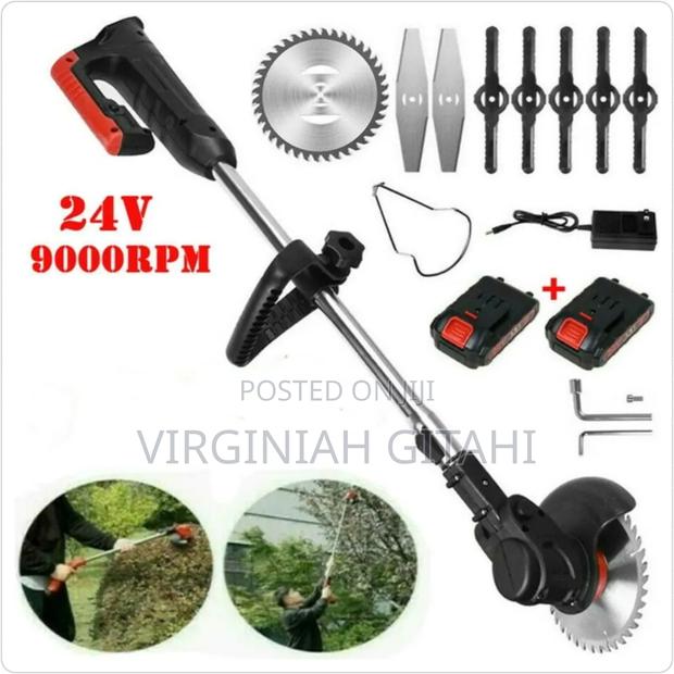 Rechargeable 2 Battery 9 Blades Lawn Lower Grass N Bush Cutter