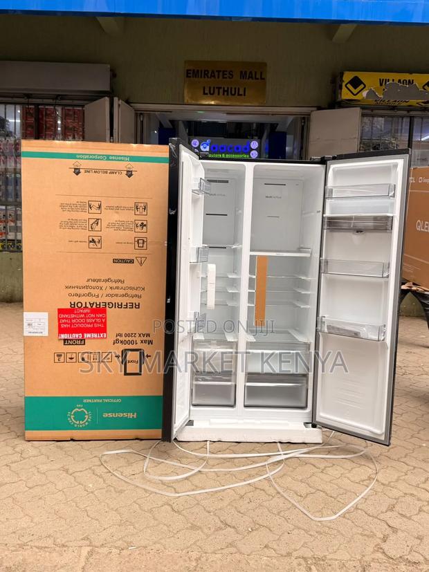 Hisense Fridge Side by Side 541 Litres Ref558dr-Bg - thumbnail 2