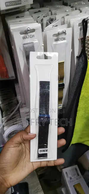 Black 20mm Stainless Steel Milanese Mesh Watch Band -Android or iPhone