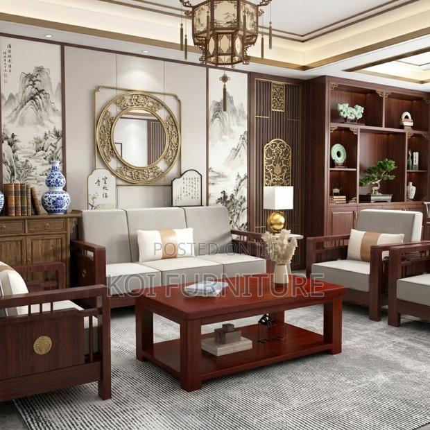 Coffee Table; Home Office Mahogany Executive Coffee Table - thumbnail 4