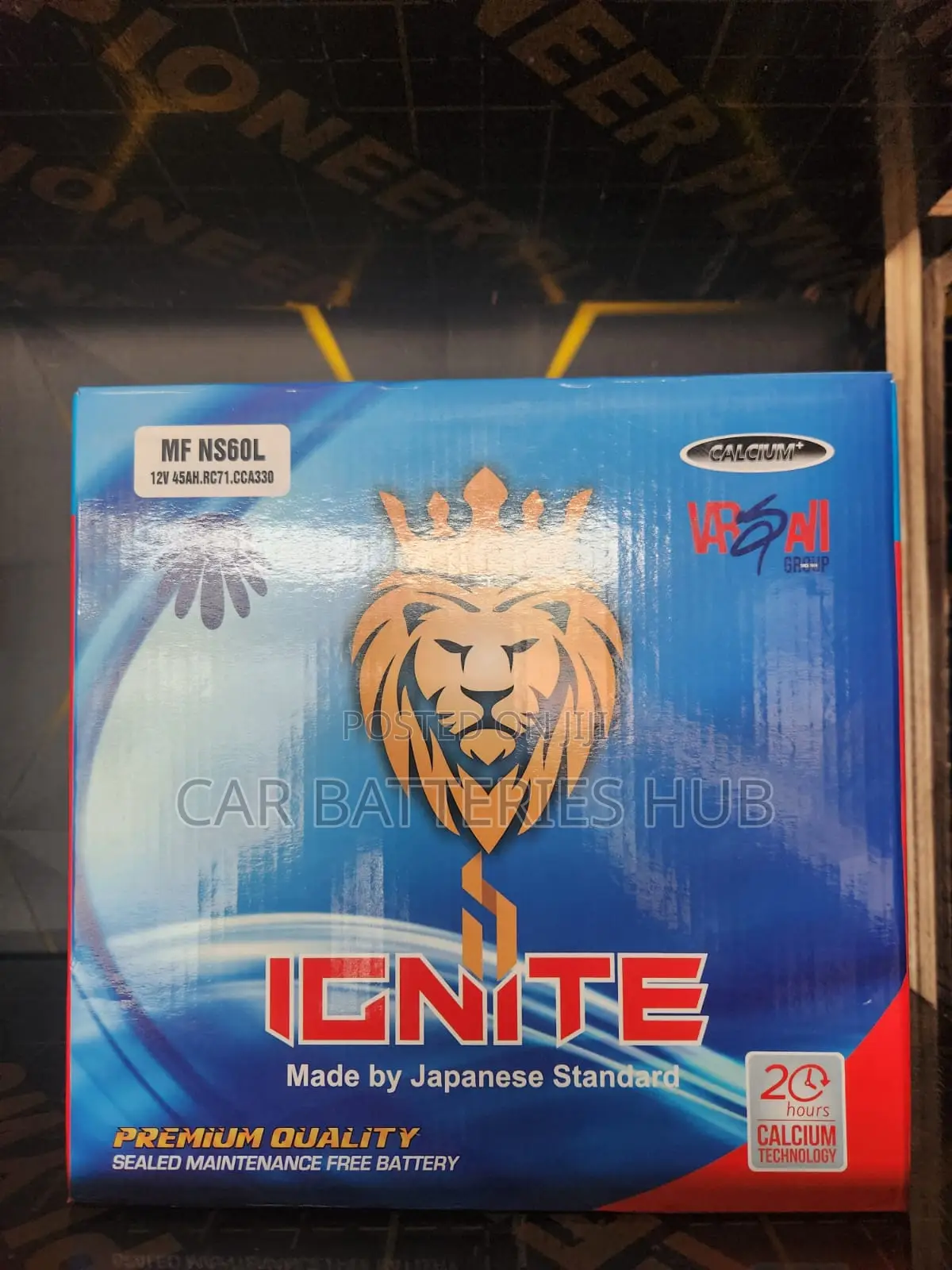 Ignite Ns60l - Jis · 45ah · Starting Battery