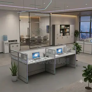 Office Workstation; Four Users MDF Office Workstation