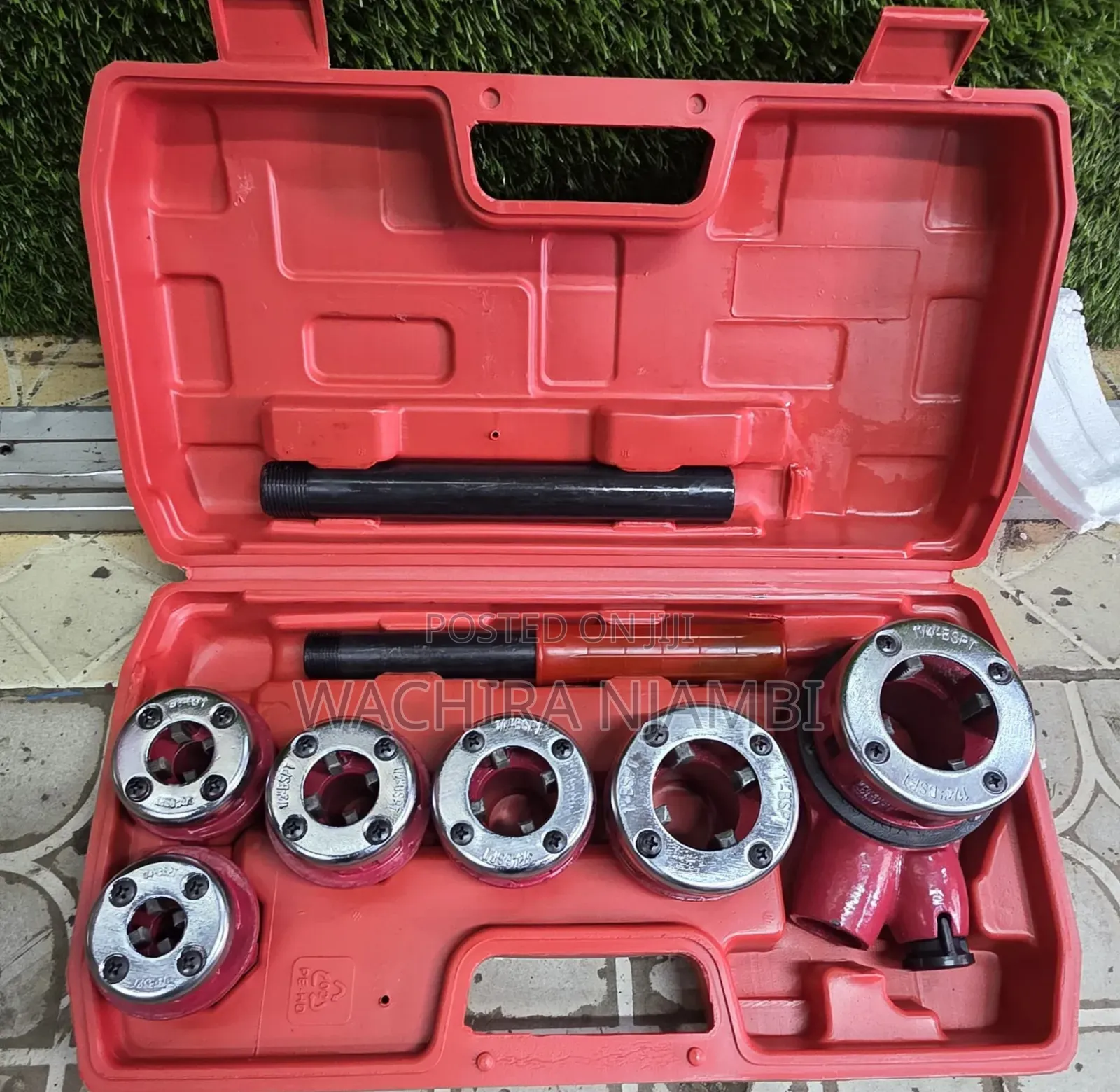 6pcs Ratchet Die Stock Tap Threading Set