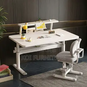 Office Desk; Manual Adjustable Office Stading White Table