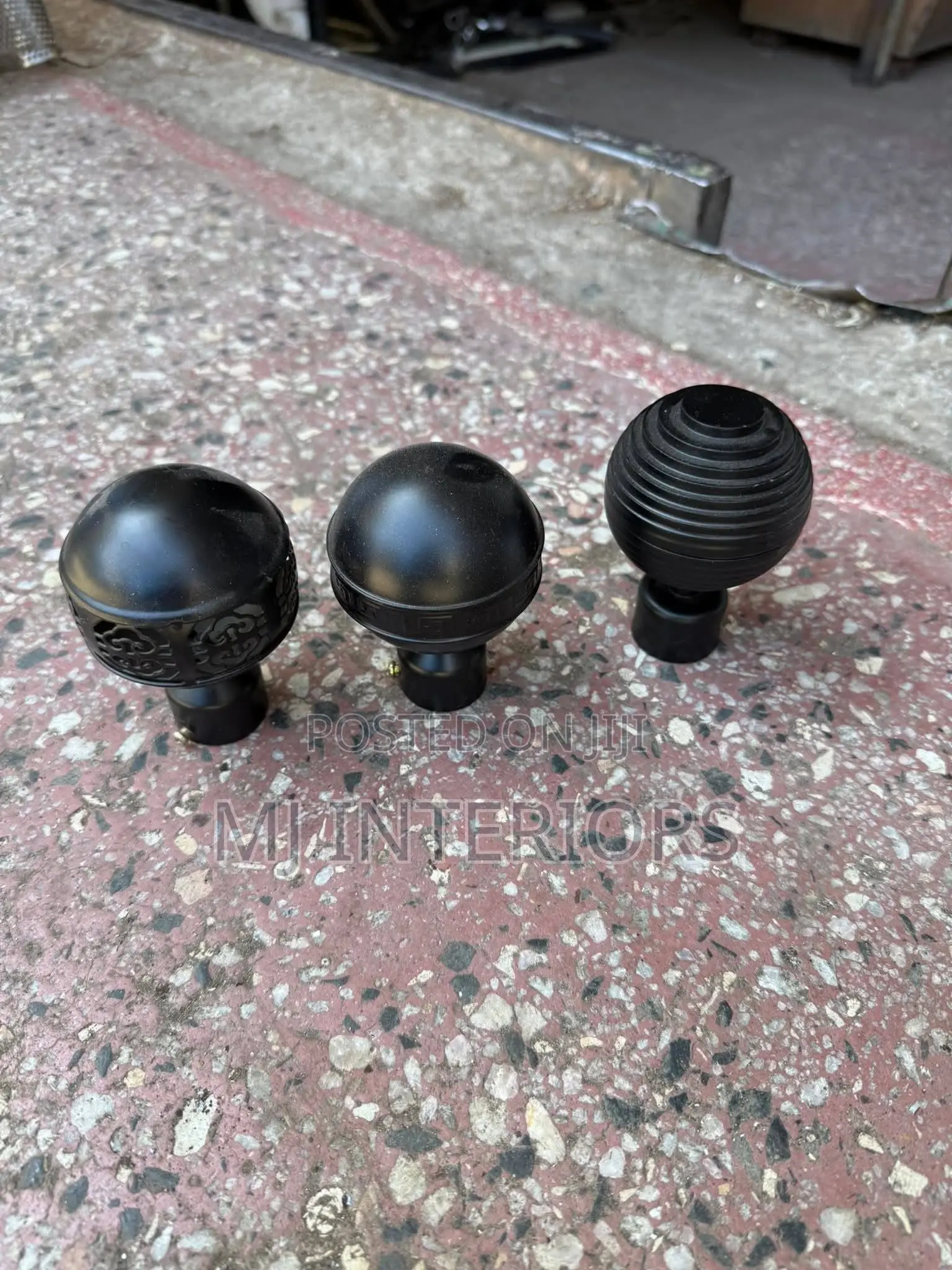 Modern Jua Kali Curtain Rods Finials