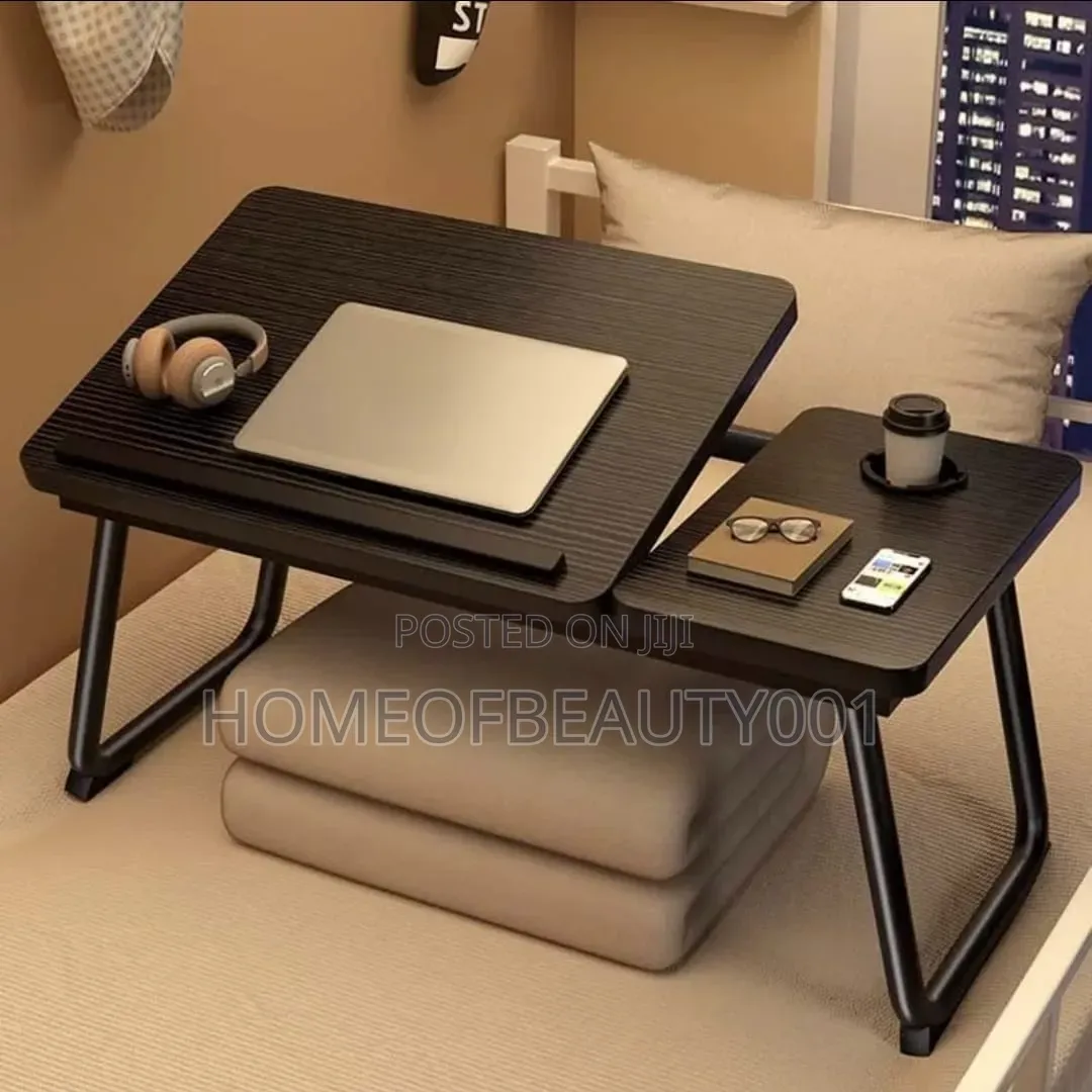 Adjustable Laptop Table Stand Desk, Bed Table With Foldable Legs.