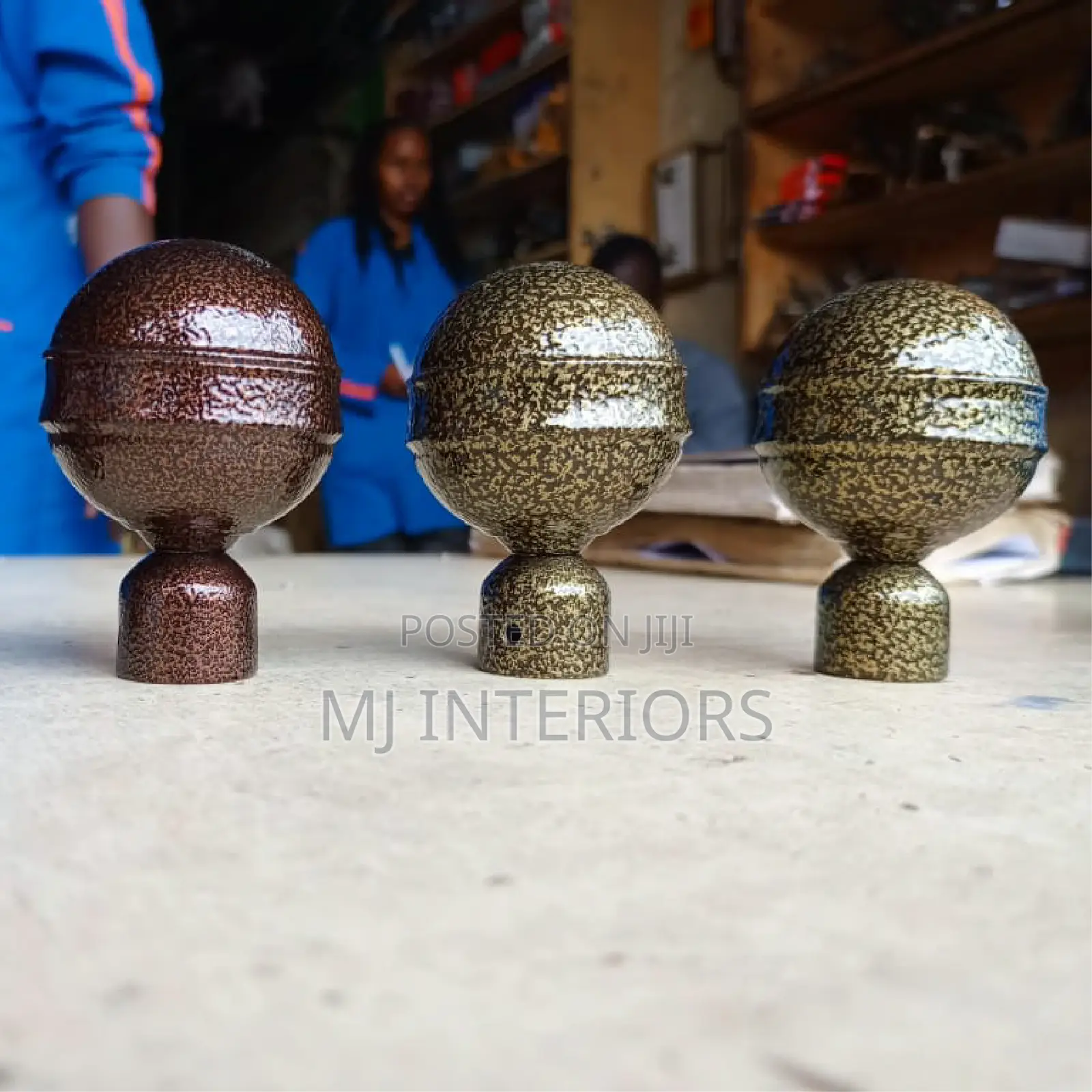 Decorative Metal End Flowers for Curtain Rods for Living Room