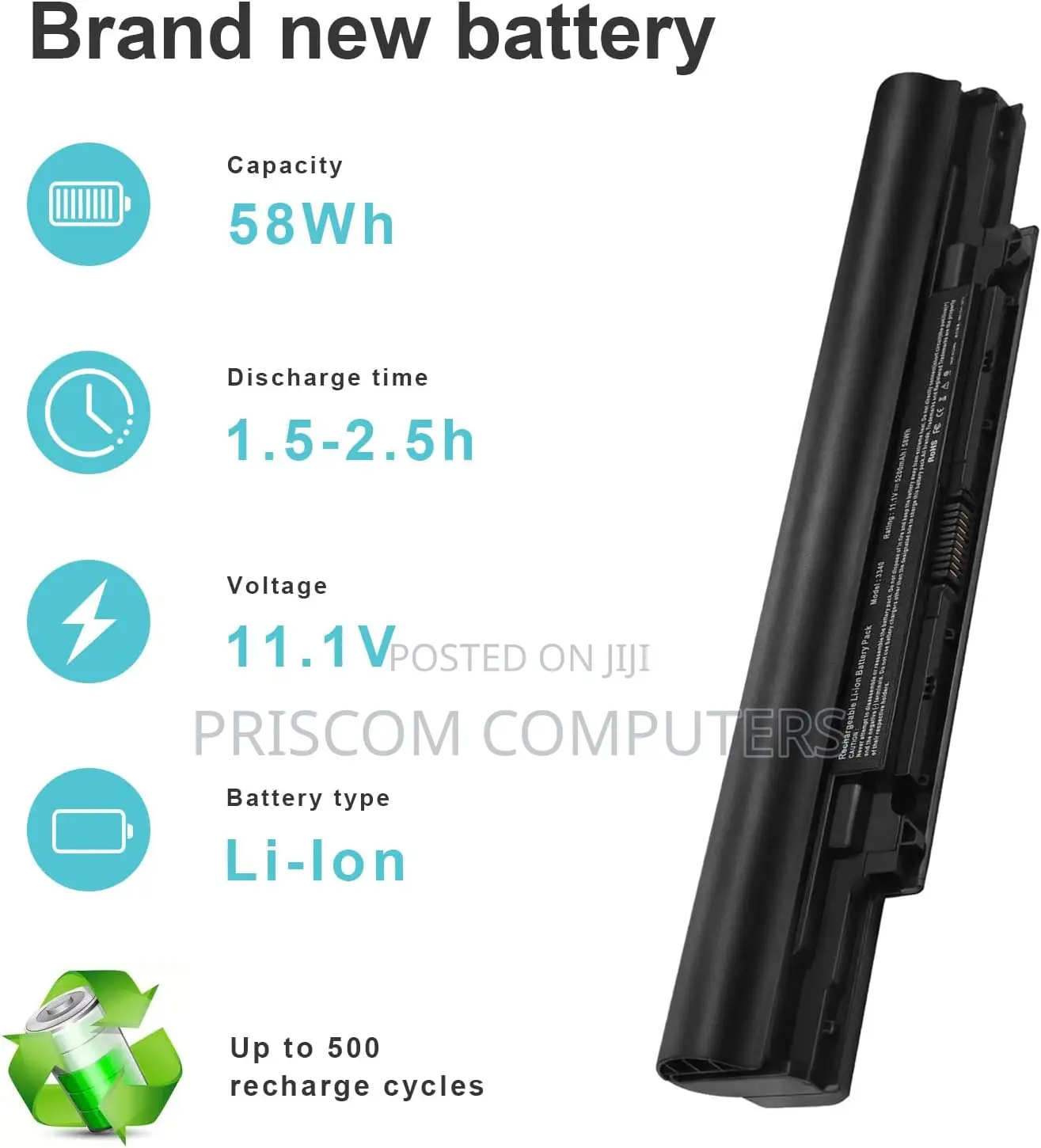 Dell Inspiron 13z 14z (N411z) Vostro V131 Latitude 3330 Laptop Battery