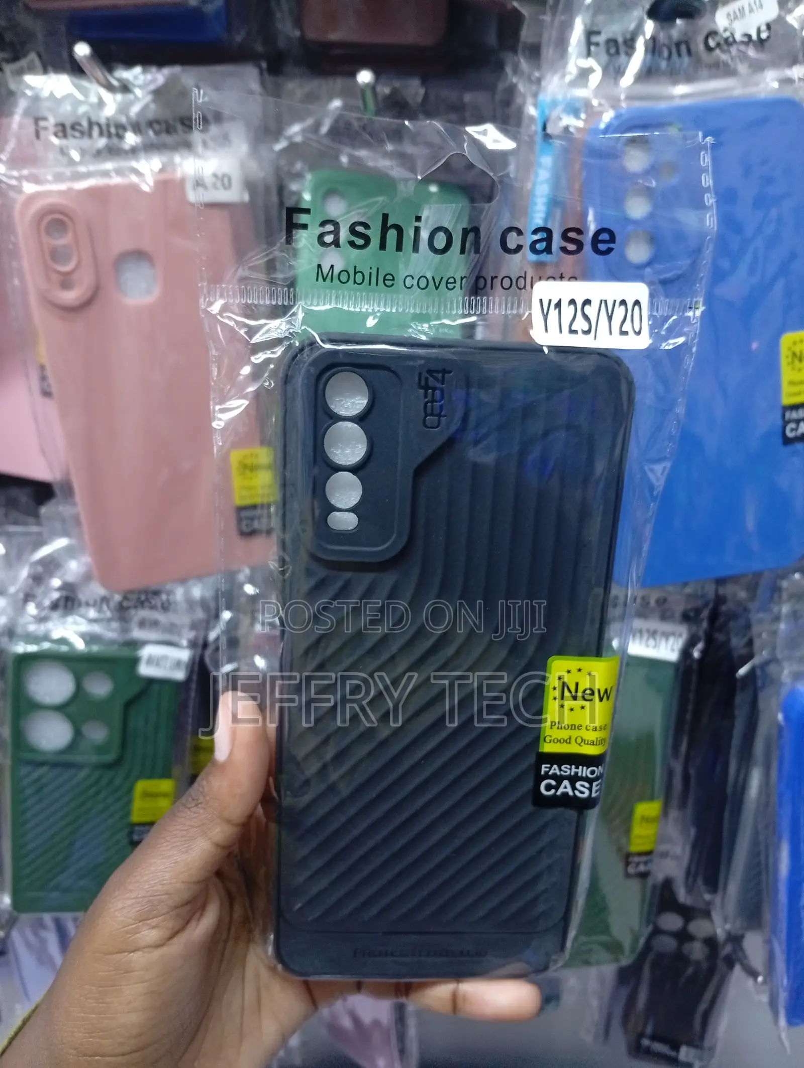 Vivo Y12s or Vivo Y20 Wave-Like Design on the Back for Grip Case