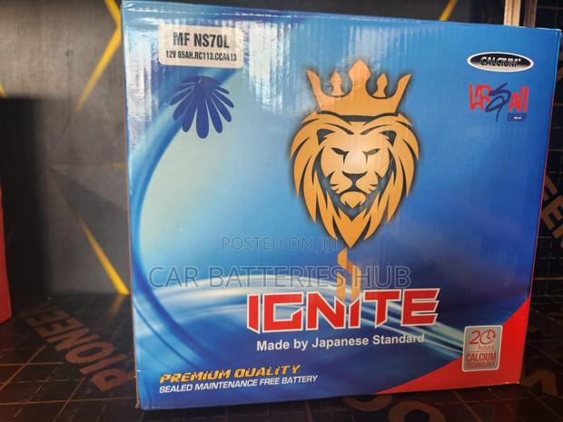 Ignite Ns70l - Jis · 65ah · Starting Battery
