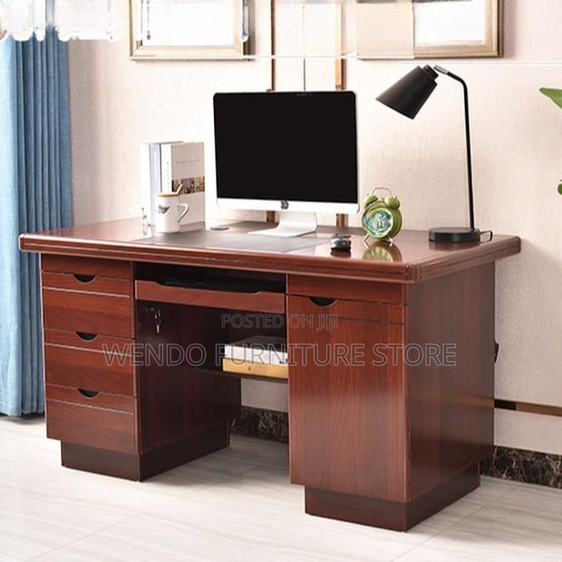 Office Desk; 1400mm Home Office Mahogany Executive Desks With Cabinets