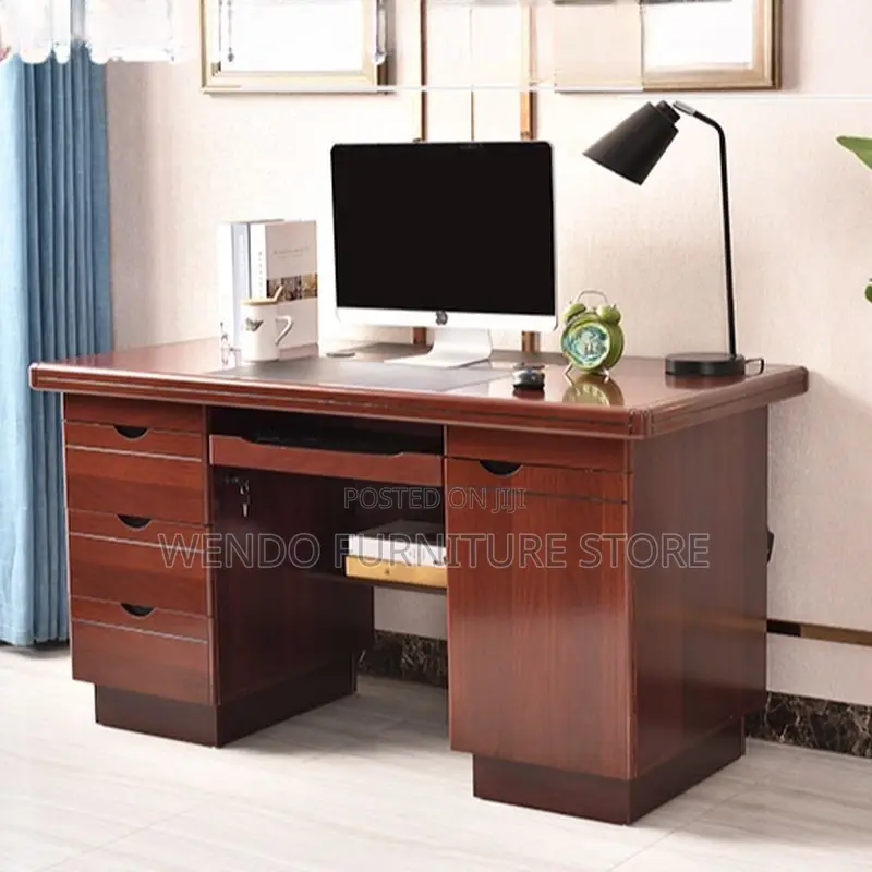 Office Desk; 1400mm Home Office Mahogany Executive Desks With Cabinets