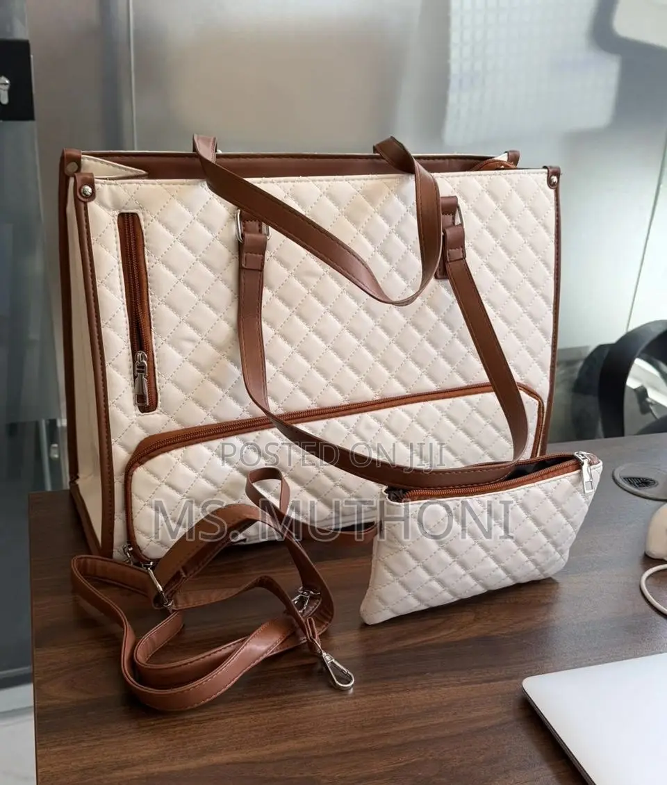 Quilted Business/ Laptop Tote With a Built-in Insulated Compartment
