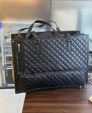 Quilted Business/ Laptop Tote With a Built-in Insulated Compartment