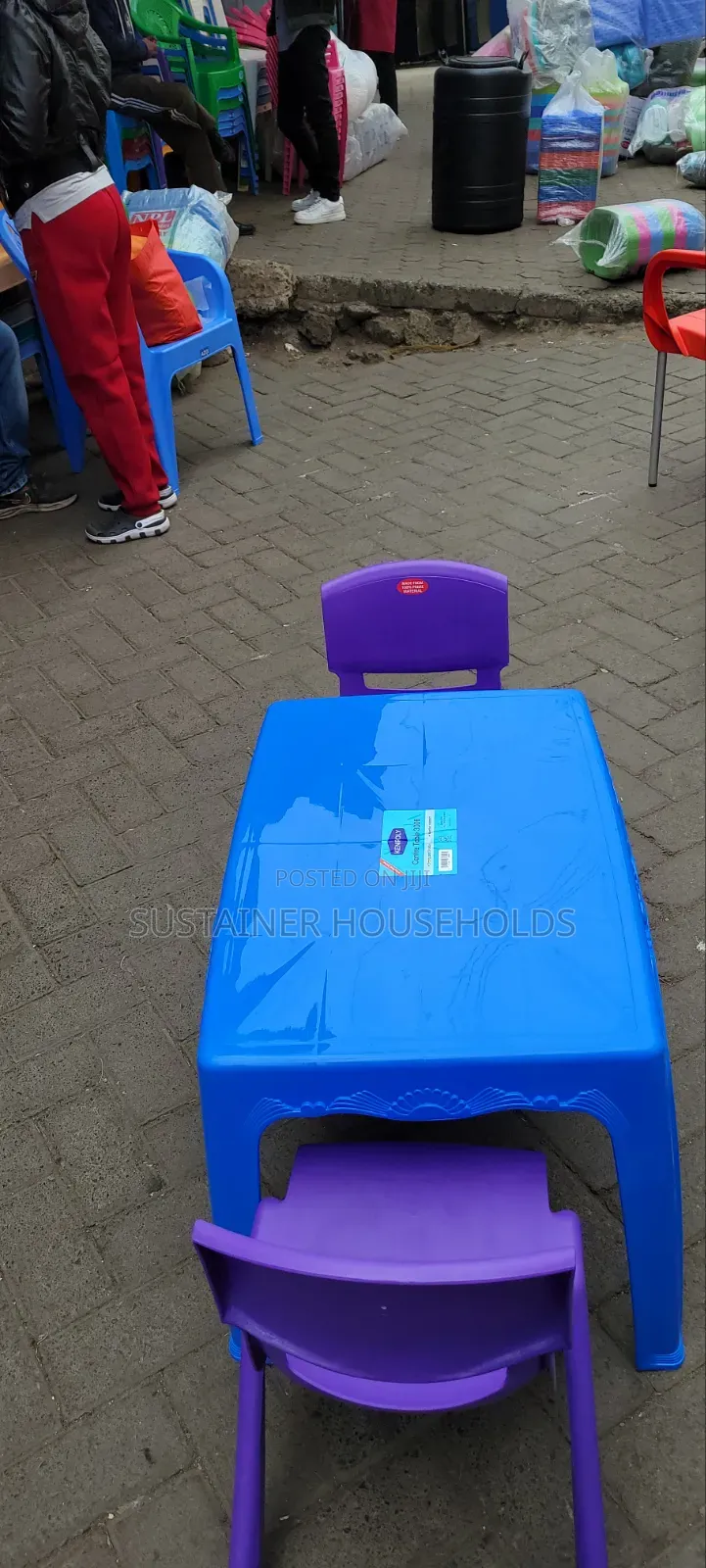 2 Purple Acme Kids Chairs and 1 Kenpoly Study Table