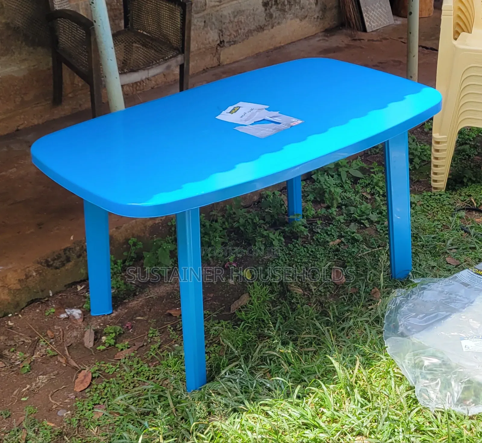 Royal Blue Plastic Table