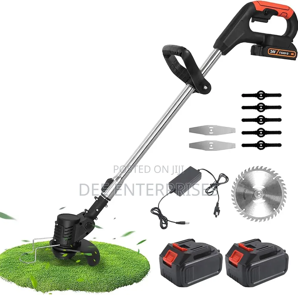 Rechargeable 2 Battery 9 Blades Lawn Lower Grass N Bush Cutter