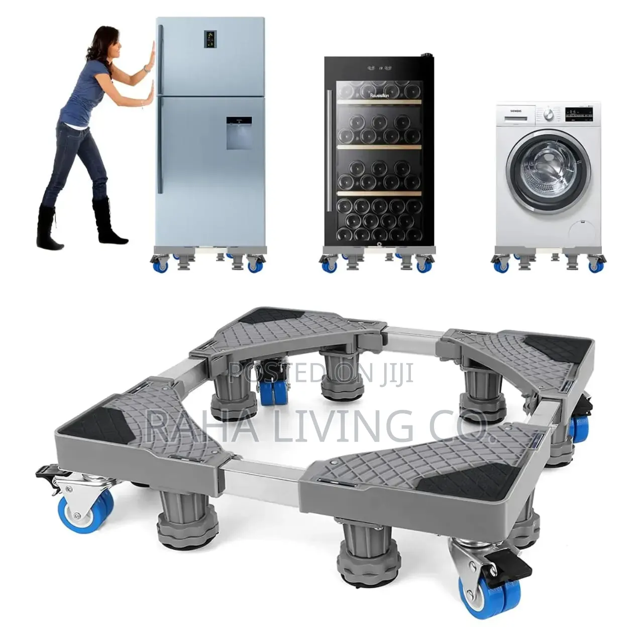 Heavy Duty Adjustable Fridge Washing Machine Base Stand