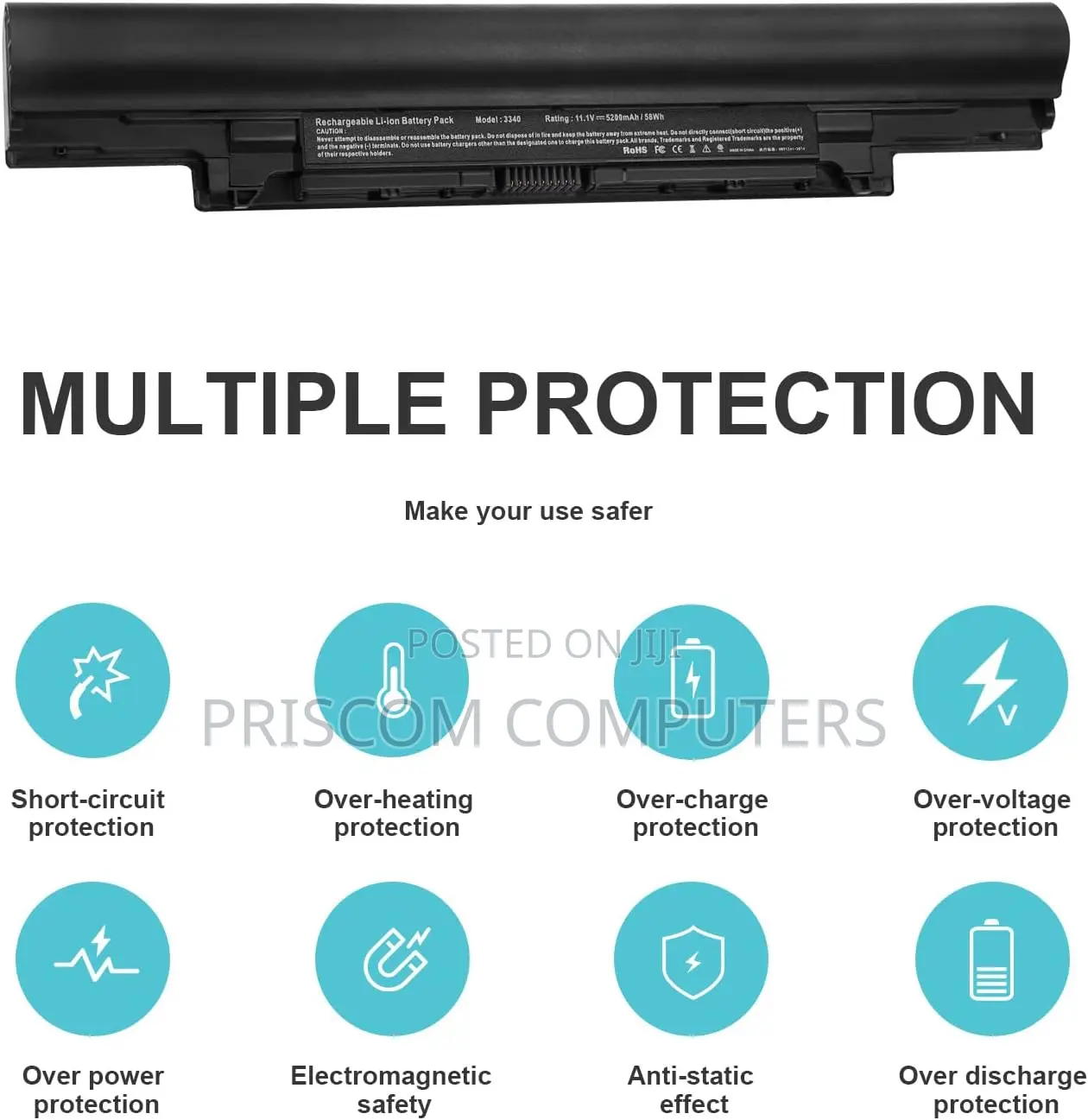 Laptop Battery for Dell Vostro V131 V131d V131r Latitude 3330 Series