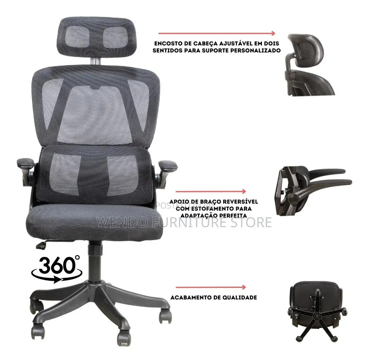 Office Chairs; High Back Orthopedic Swivel Ergonomic Office Chairs