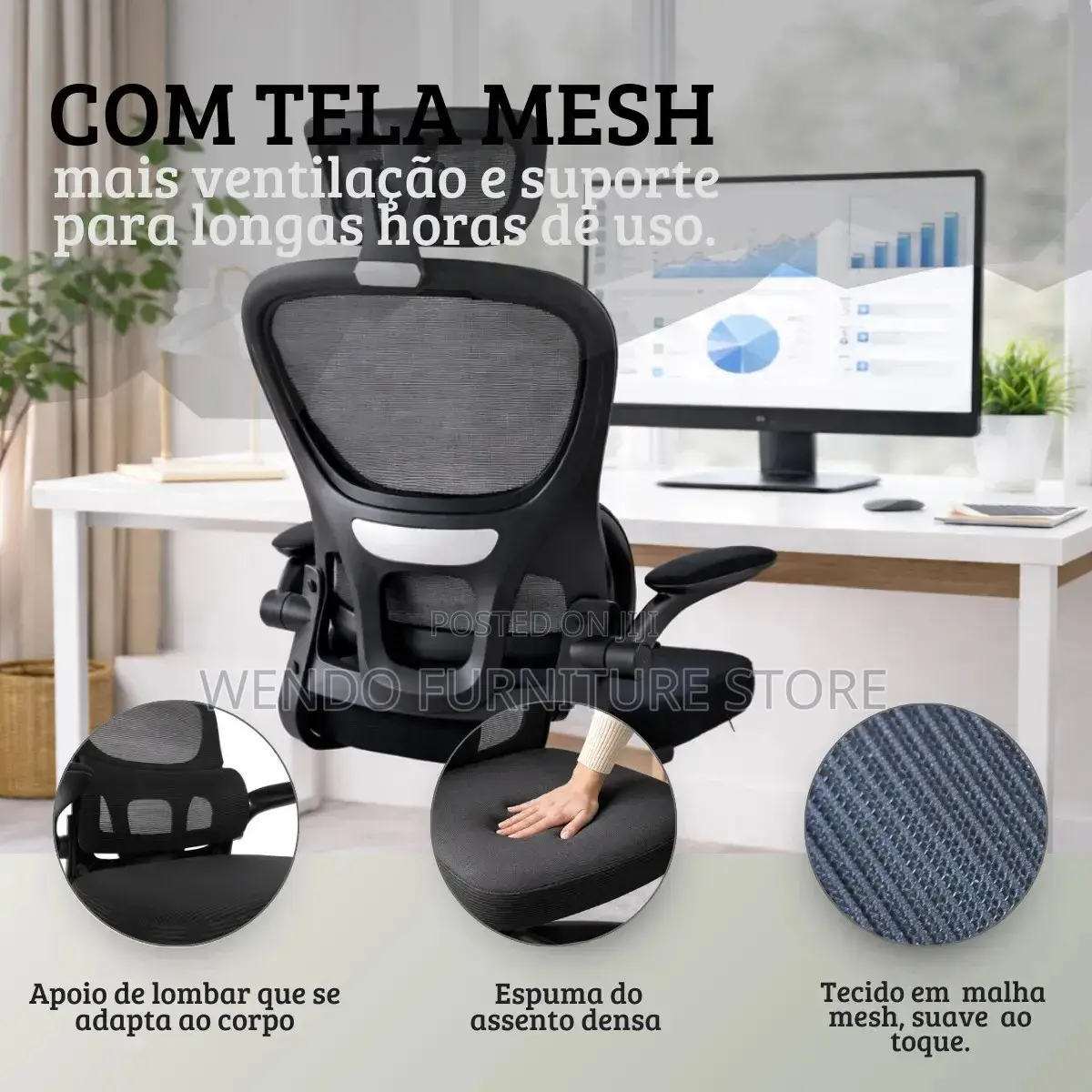 Office Chairs; High Back Orthopedic Swivel Ergonomic Office Chairs