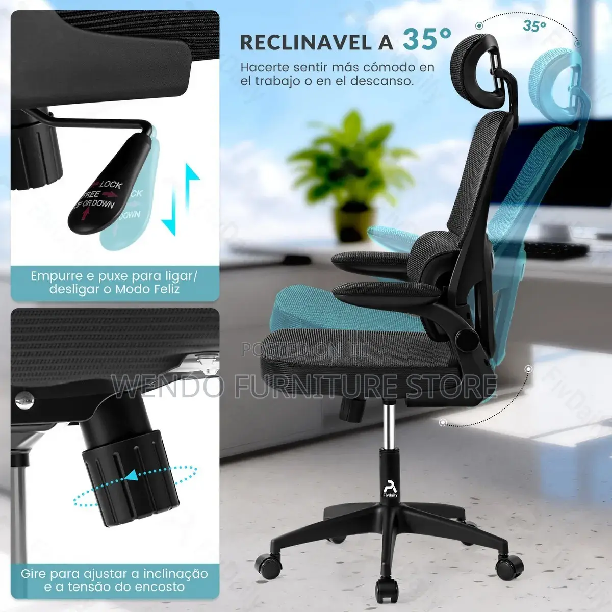 Office Chairs; High Back Orthopedic Swivel Ergonomic Office Chairs
