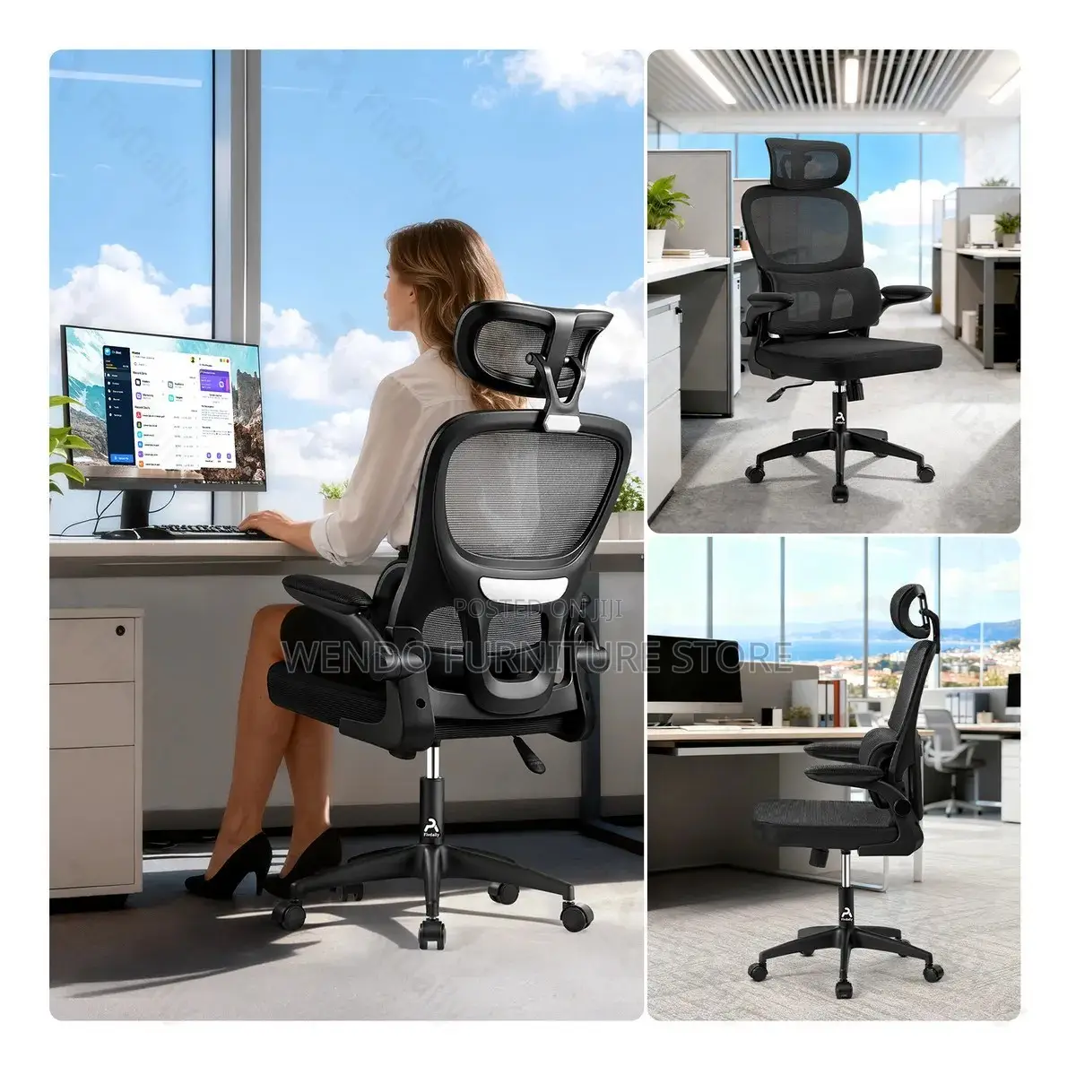 Office Chairs; High Back Orthopedic Swivel Ergonomic Office Chairs