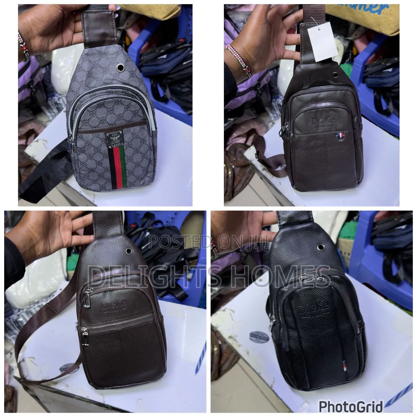Unisex Leather Shoulder Crossbody Sling Chest Bags_yu