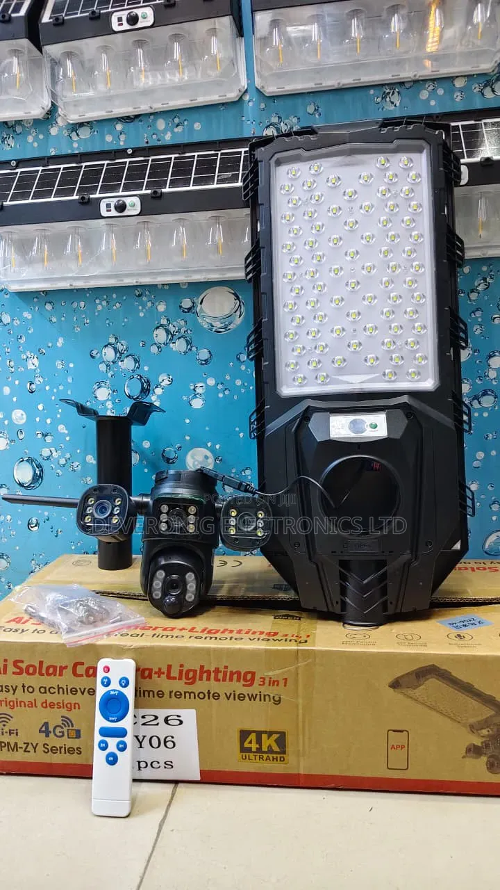 2in1 Solar Street Light With Ai Triple Lens Solar Camera*