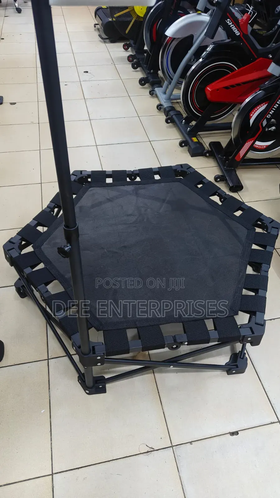 Foldable Trampoline With a Handle