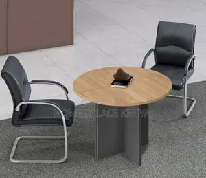 Round Table; Modular Wooden Round Desk for Business Meetings