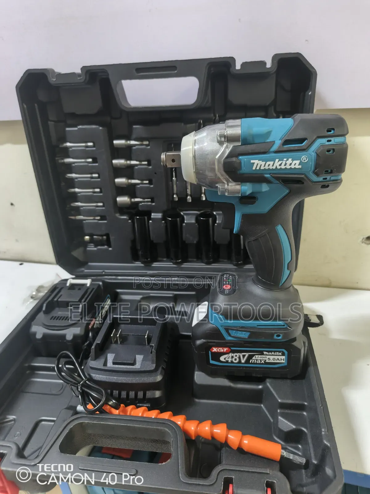 Makita 48v Cordless Impact Wrench Kit – 5.0ah Battery With Socket Set
