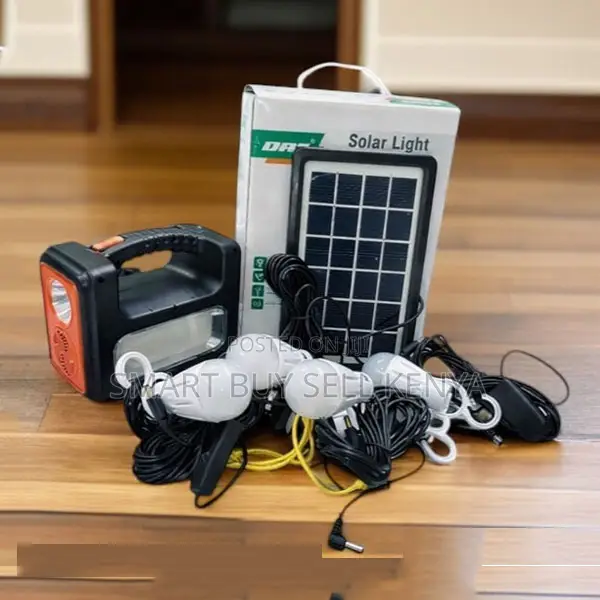 Portable Design Dat At-9011b Solar Lighting System With 3w Led Bulbs