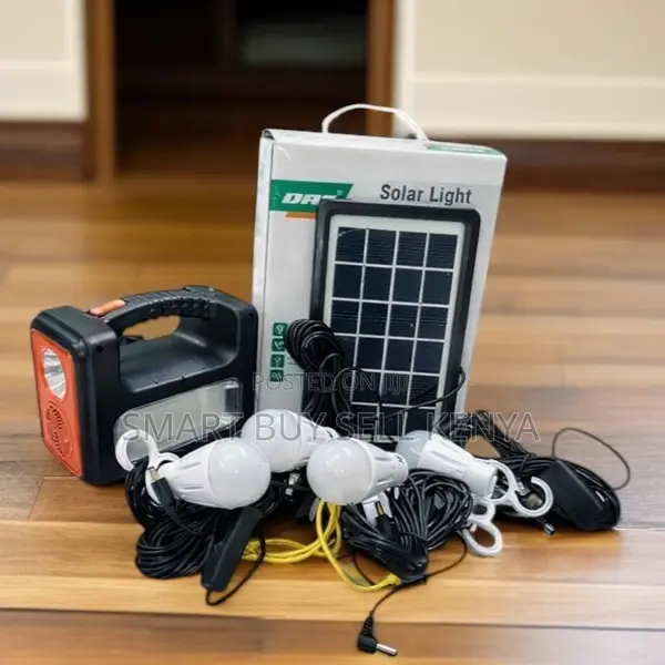 Solar Powered Dat At-9011b Solar Lighting System Kit With Usb Charging