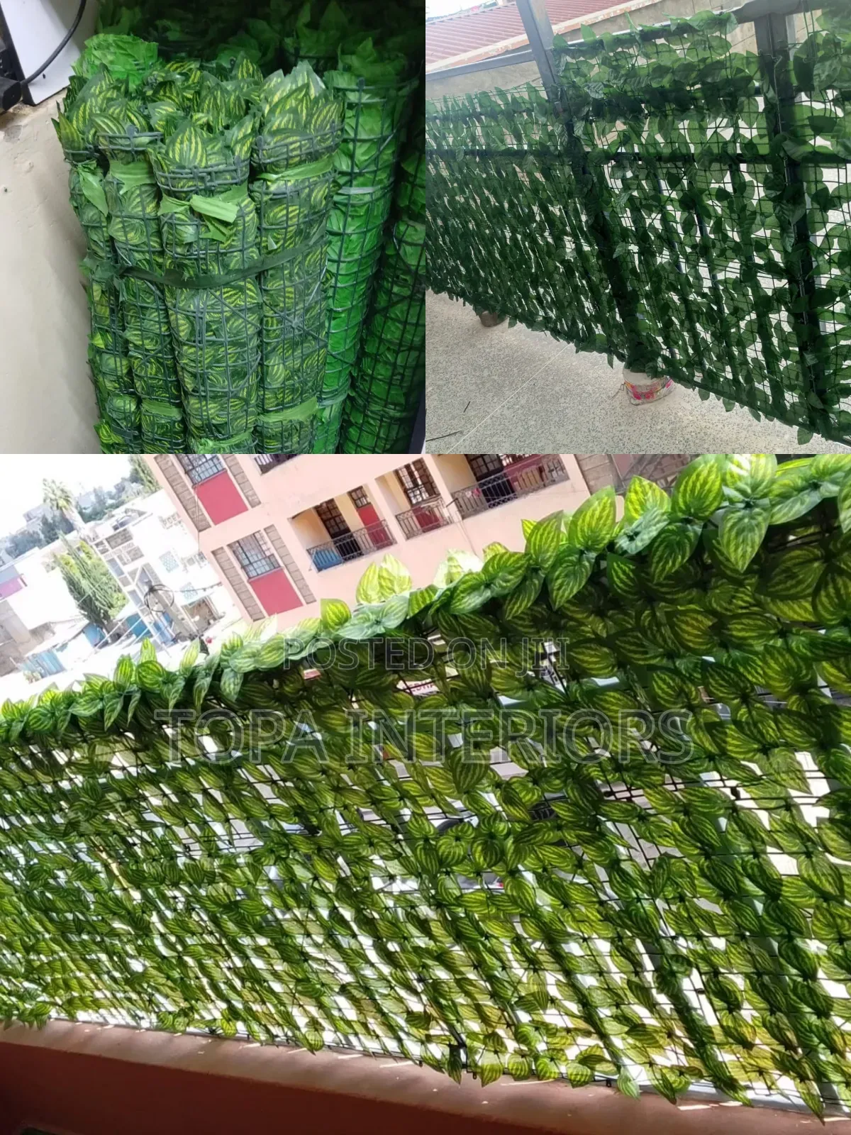 Generic Expandable Green Hedge Fence For Balcony Privacy