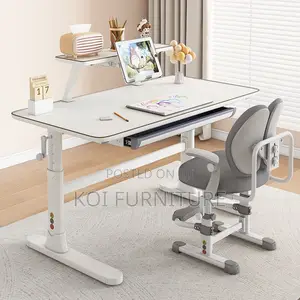 Office Desk; Manual Adjustable Height White Prodctives Desk