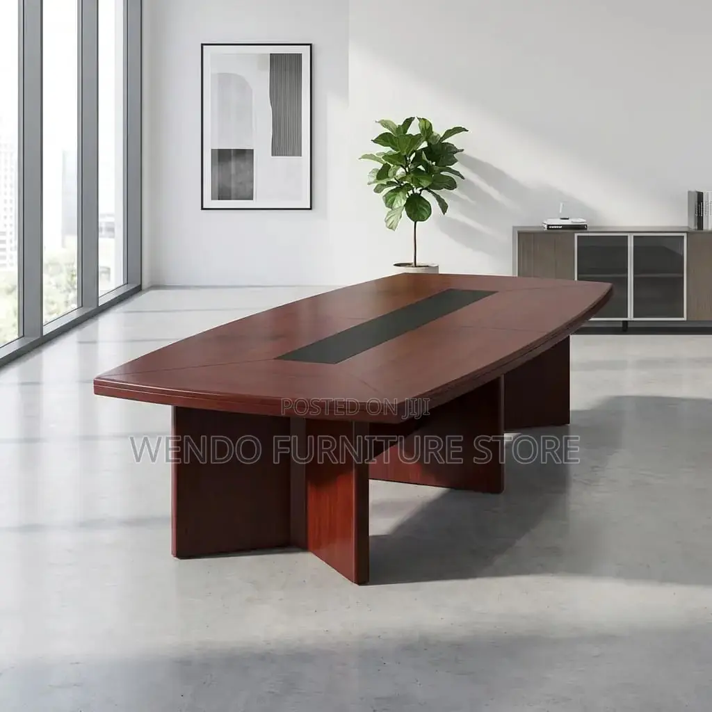 Boardroom Table; 2400mm Red Mahogany Meeting Boardroom Table