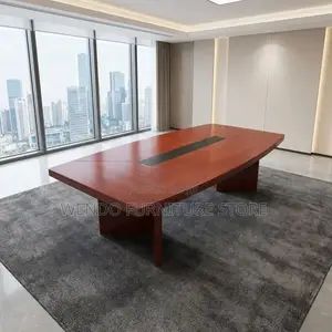 Boardroom Table; 2400mm Red Mahogany Meeting Boardroom Table