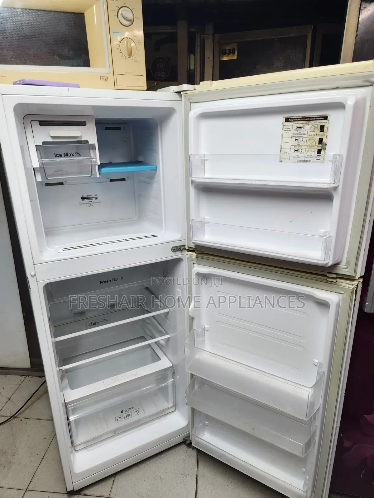 White 2 Door Affordable Fridge