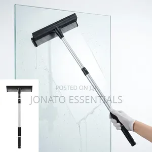 Extendable Window Cleaner Squeegee With Long Handle Scrubber
