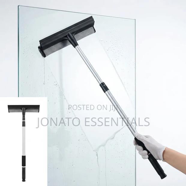 Extendable Window Cleaner Squeegee With Long Handle Scrubber