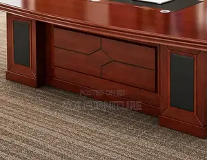 Office Desk; 1.8 Meters Mahogany Executive Premium Office Desk