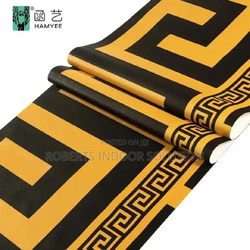 Mustard and Black Wallpaper