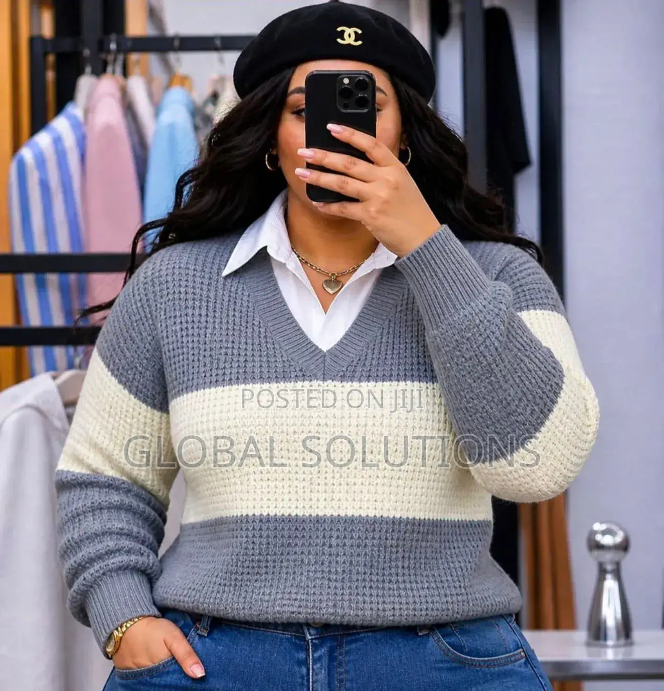 Women's Color-Block Knitted Sweater