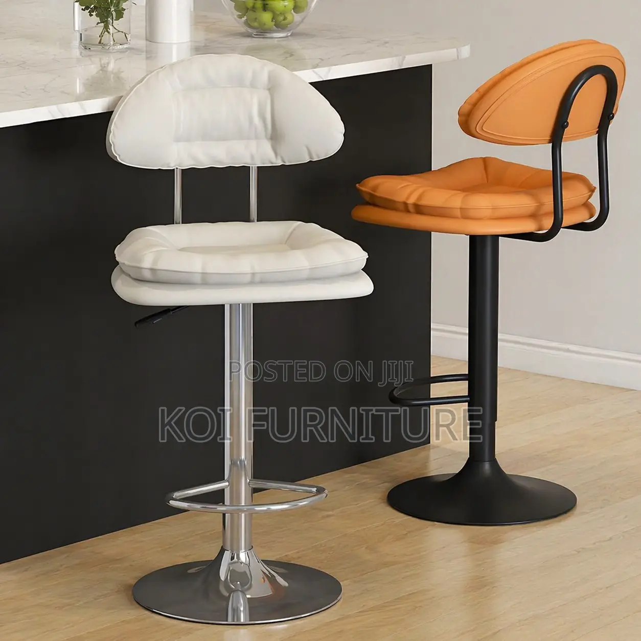 Barstools; Home Kitcen Side Swivel Leather Barstool