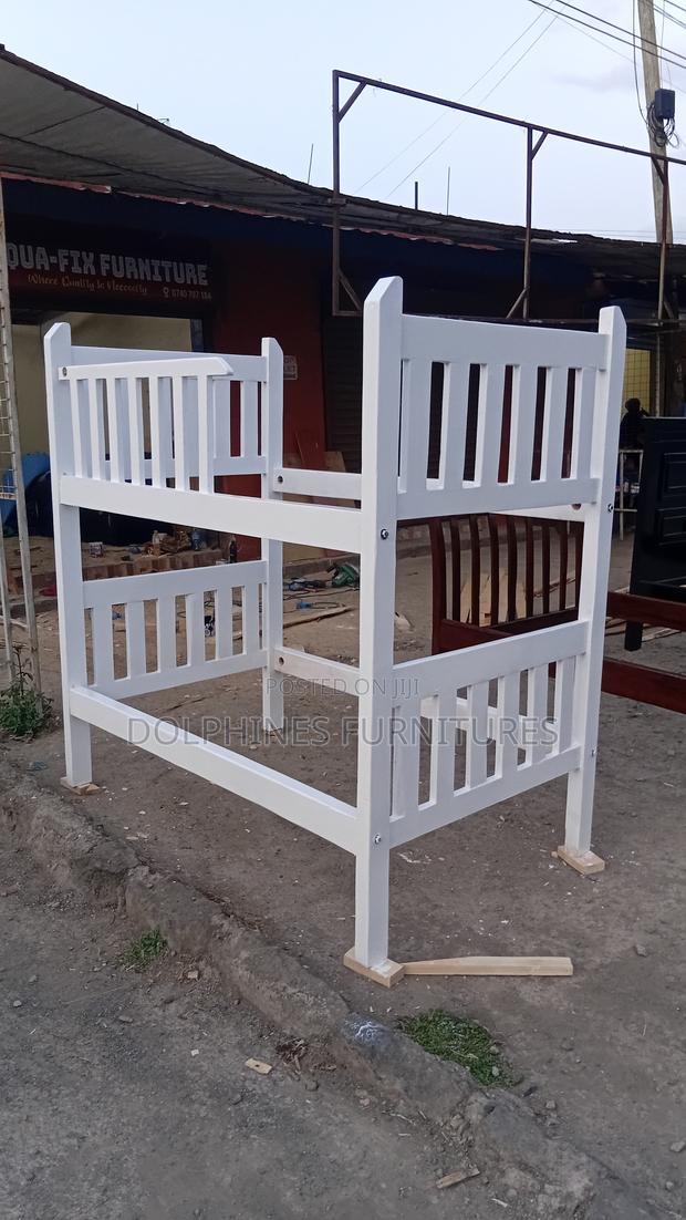 White Double Decker Bed