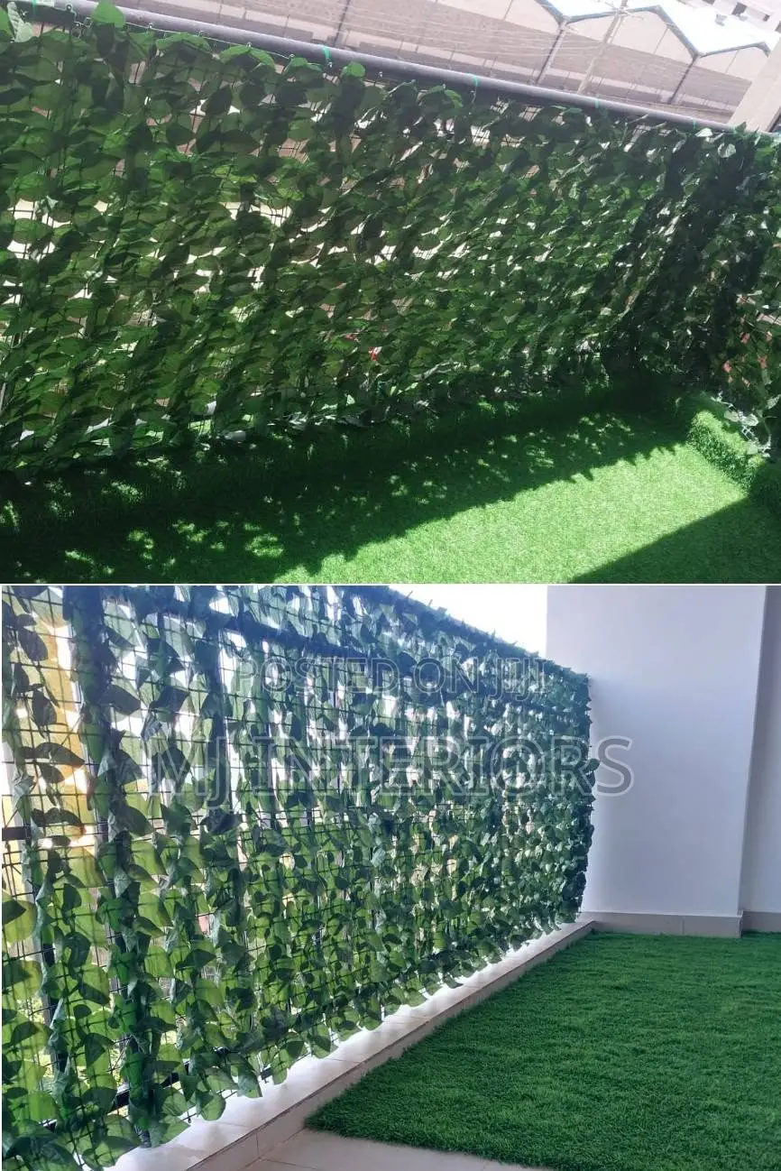 Dense Dark Green Artificial Hedge Fence Outdoor Privacy Screen