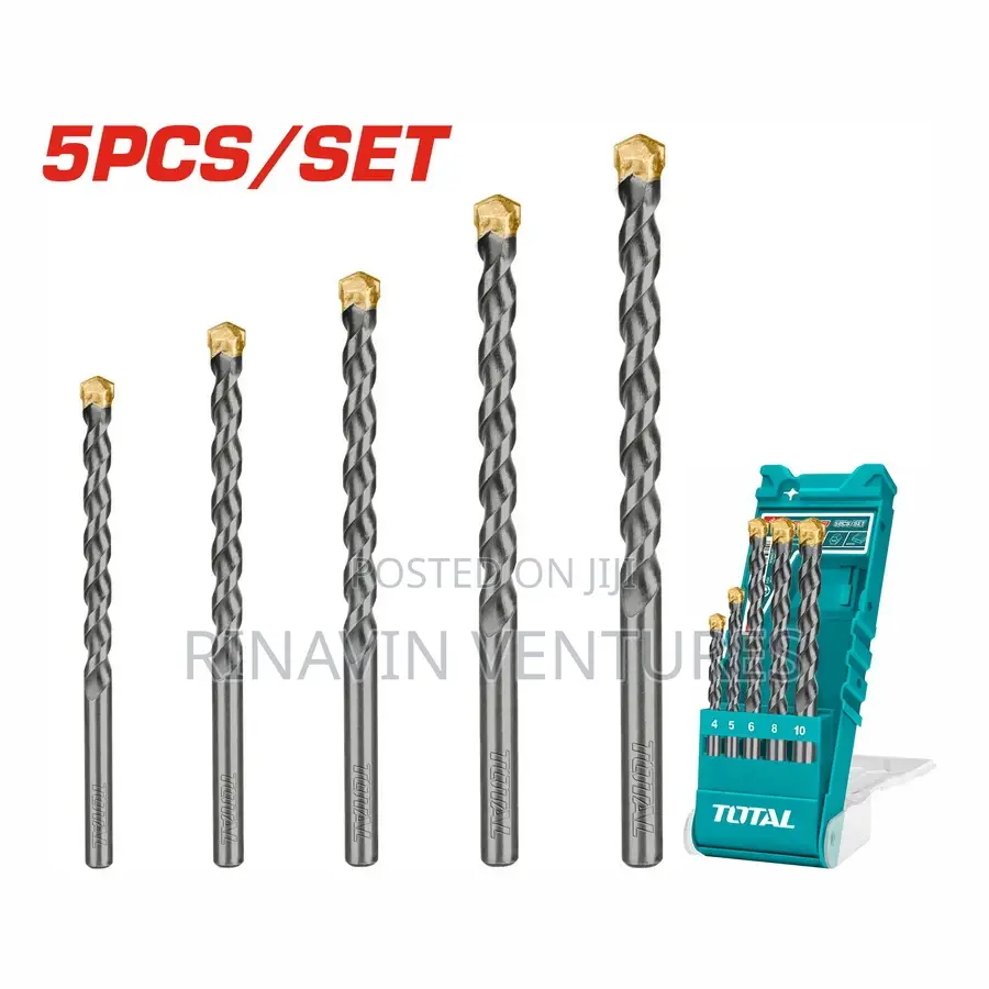 Total Tacsd5051 Masonry Drill Bits Set 5pcs