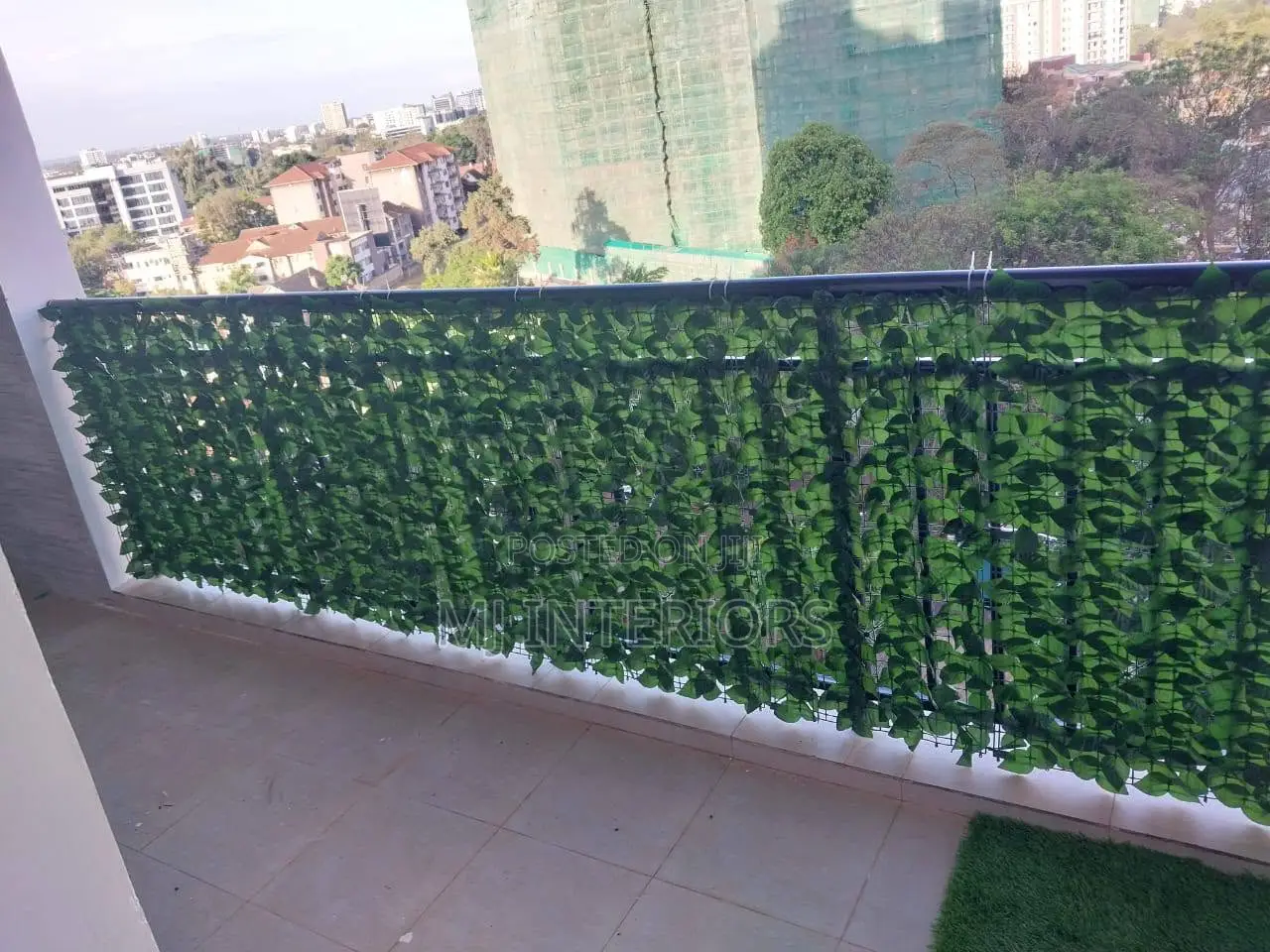 Dark Green Artificial Hedge Fence Roll Balcony Garden Privacy Screen