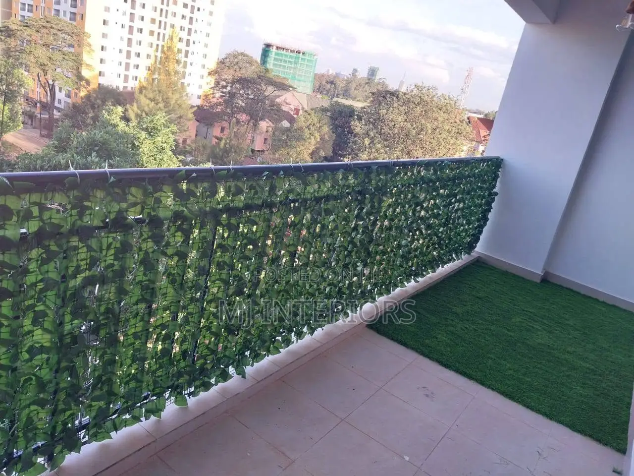 Dense Dark Green Artificial Ivy Fence Roll Outdoor Wall Cover Panel